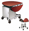 Trolley with Stainless Steel and Warm-Box for Service (FW-10)