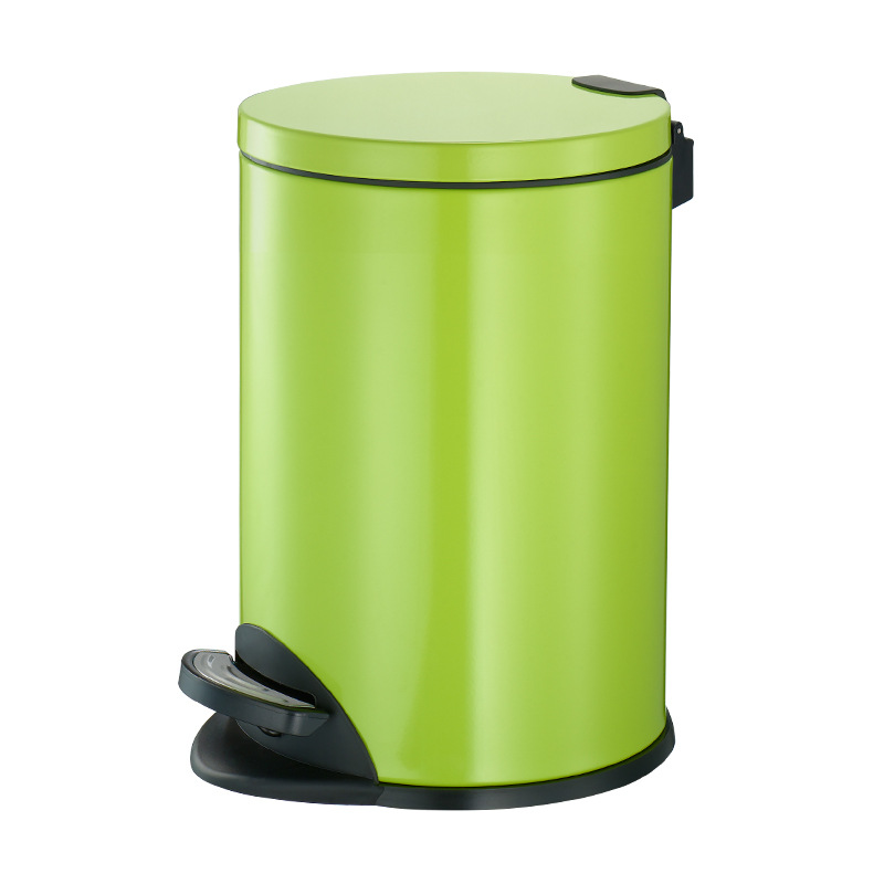 Four Colors Pedal Dustbin with Stainless Steel for Guestroom (KL-010A)