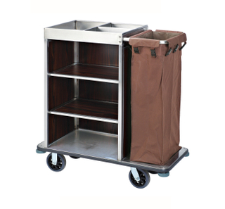 One Clothbag with Iron Coated Guestroom Service Trolley (FW-03B)