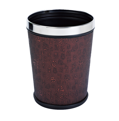 Waste baskets with leather coated KL-008A