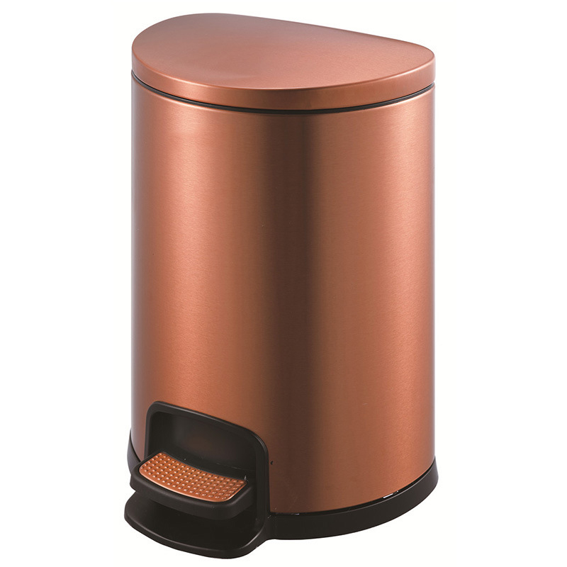 Home Use Stainless Steel Half- Round Shape Lid Pedal Waste Bin (20 L/KL-031)