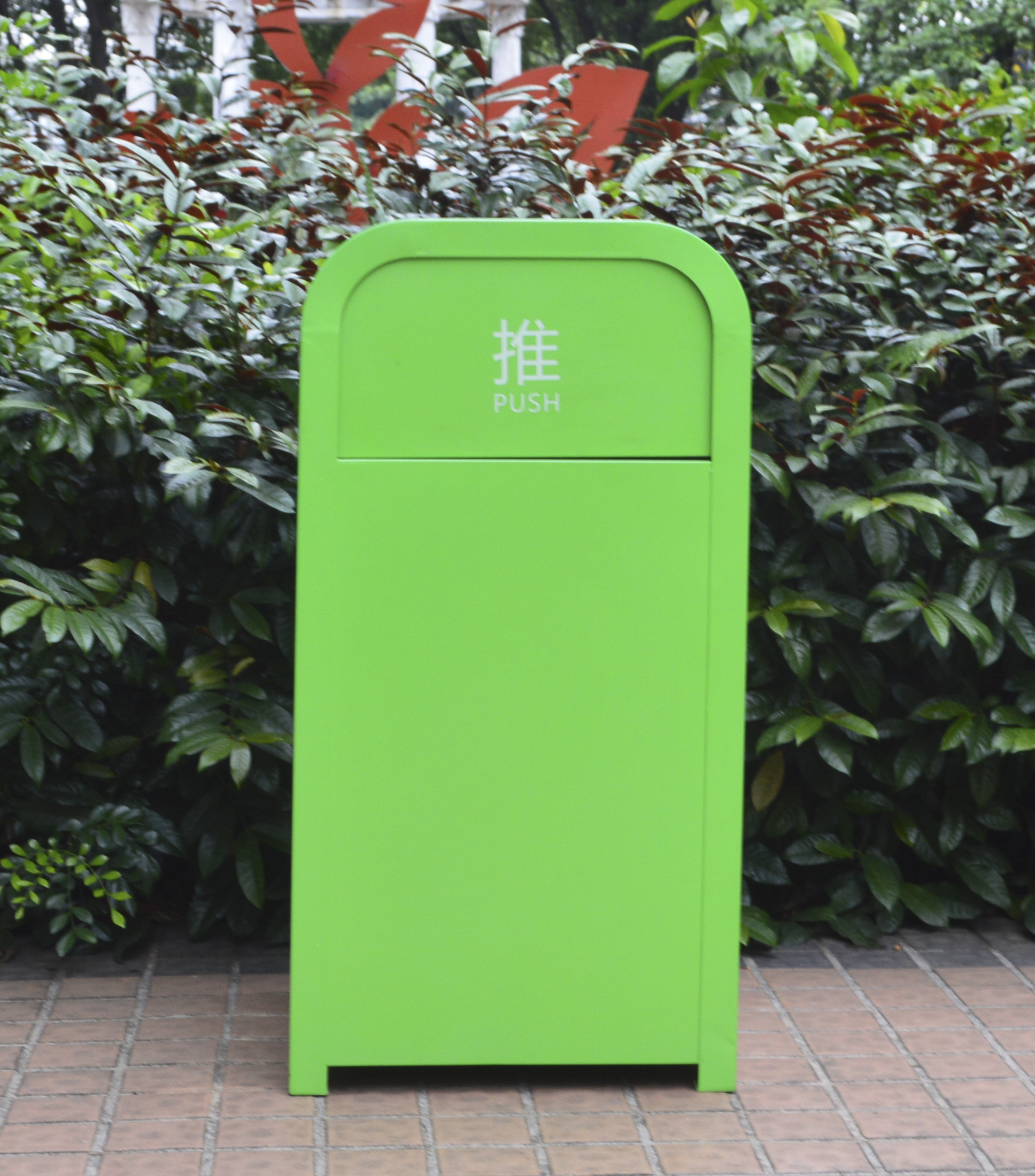 Outdoor Trash can for hot selling with metal material 